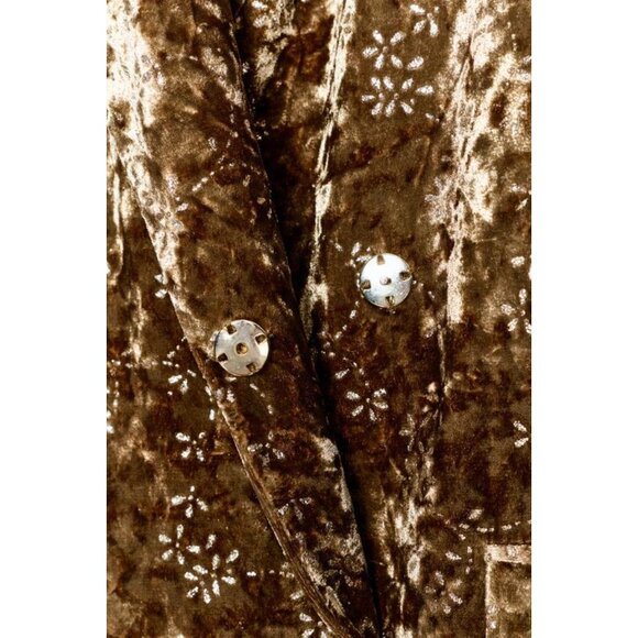 ZARA METALLIC THREAD VELVET BLAZER WITH BELT - Picture 4 of 4